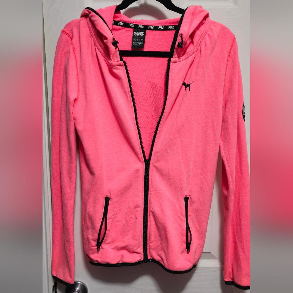 Victoria's secret pink, neon pink jacket